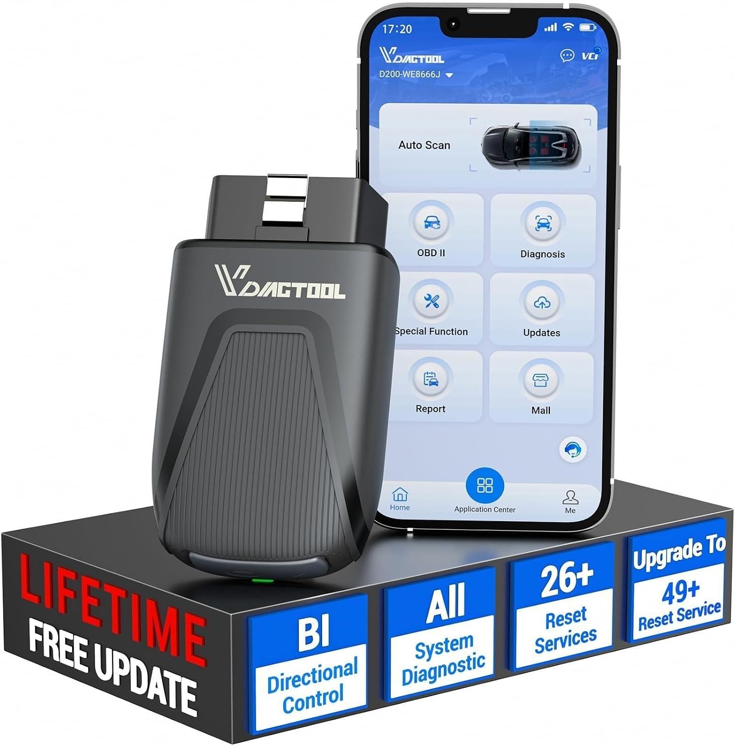 Obd2 Scanner Bluetooth Android - D200 Bluetooth OBD2-scanner met bidirectionele communicatie,