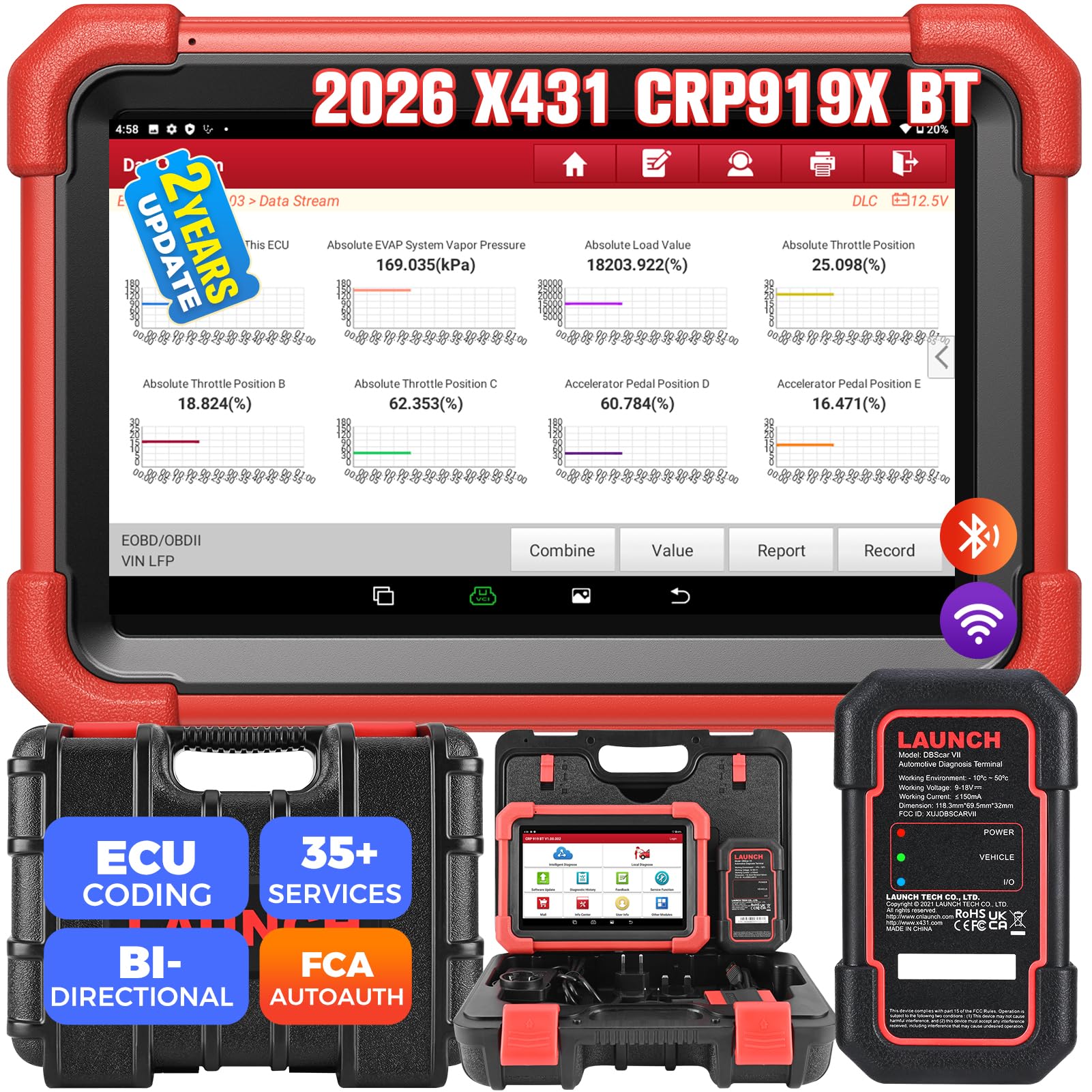 Obd2 Scanner Bidirectional Launch X431 - LAUNCH X431 CRP919XBT OBD2 Scanner Draadloze