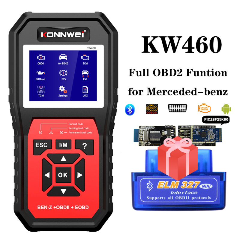 Obd2 Scanner Abs Srs Airbag Reset - KONNWEI OBD2 Scanner KW460 voor Mercedes