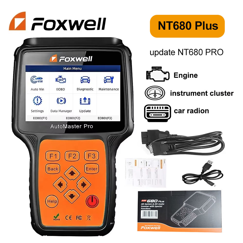 Obd2 Scanner Mileage Correction - Foxwell NT680 Plus OBD2-scanner, complete diagnoseapparaat