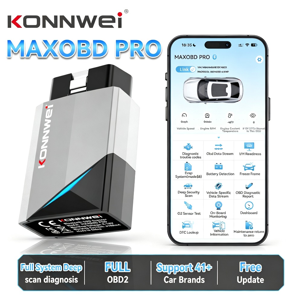 Obd2 Scanner Bluetooth Android - KONNWEI MAXOBD PRO Volledige systeemscanner Bluetooth