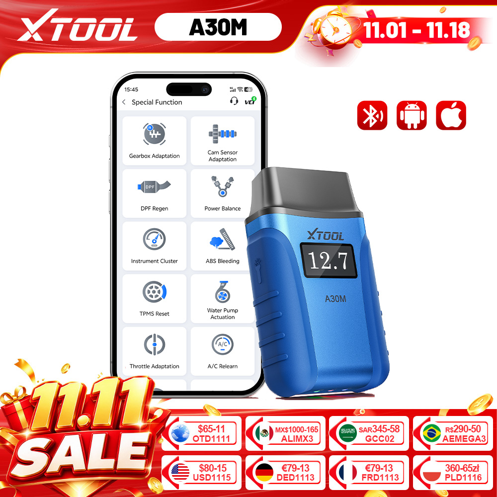 Obd2 Scanner Bluetooth Android - XTOOL Nieuwste A30M Draadloze OBD Bi-directionele