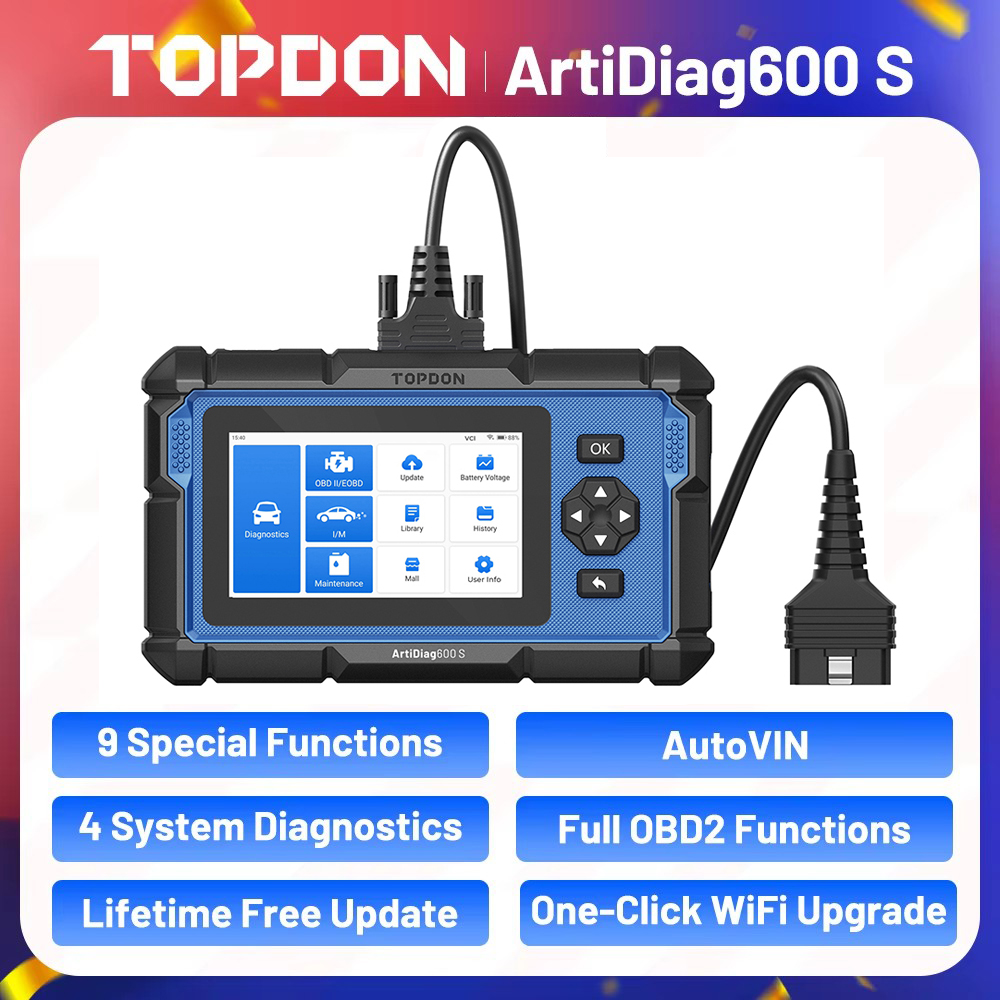 Obd2 Scanner Mileage Correction - TOPDON ArtiDiag600S OBD2-scanner Professioneel autodiagnostisch hulpmiddel