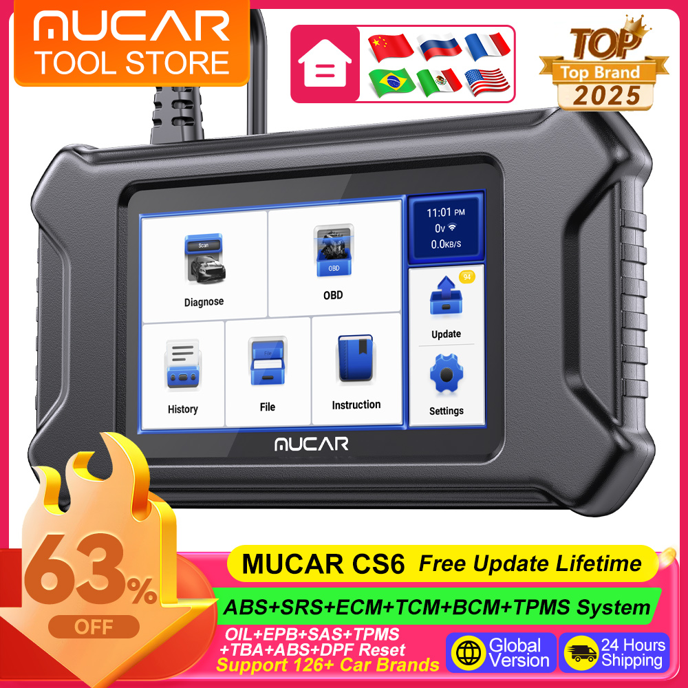 Obd2 Scanner Mileage Correction - MUCAR CS6 OBD2-scanner 6-systeem diagnostische hulpmiddelen