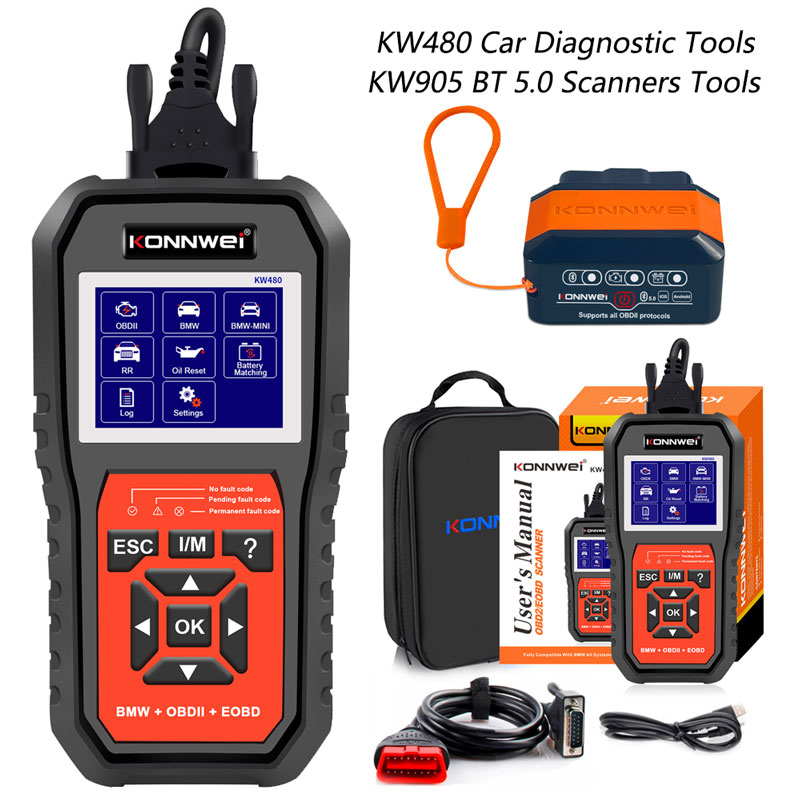 Obd2 Scanner Abs Srs Airbag Reset - KONNWEI KW480 OBD2-scanner voor BMW-auto's, OBD