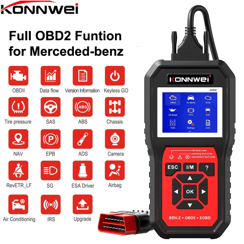 Obd2 Scanner Abs Srs Airbag Reset - OBD2 Scanner Diagnostic Tool voor Mercedes-Benz