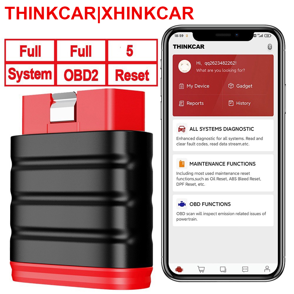 Thinkcar Thinkdiag 2 - Thinkcar Thinksafe OBD2 Bluetooth-scanner Codelezer Auto