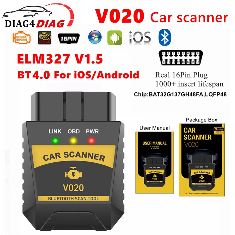 Obd2 Scanner Bluetooth Android - V020 Bluetooth 4.0 OBD2 Auto fout