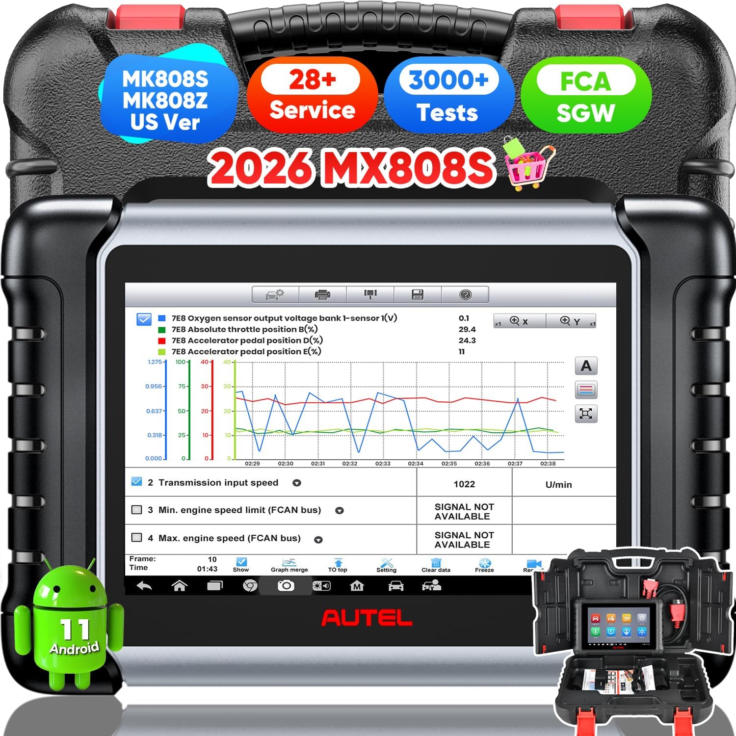 Autel Maxicom Mk808 - Autel Scanner MaxiCheck MX808S US versie
