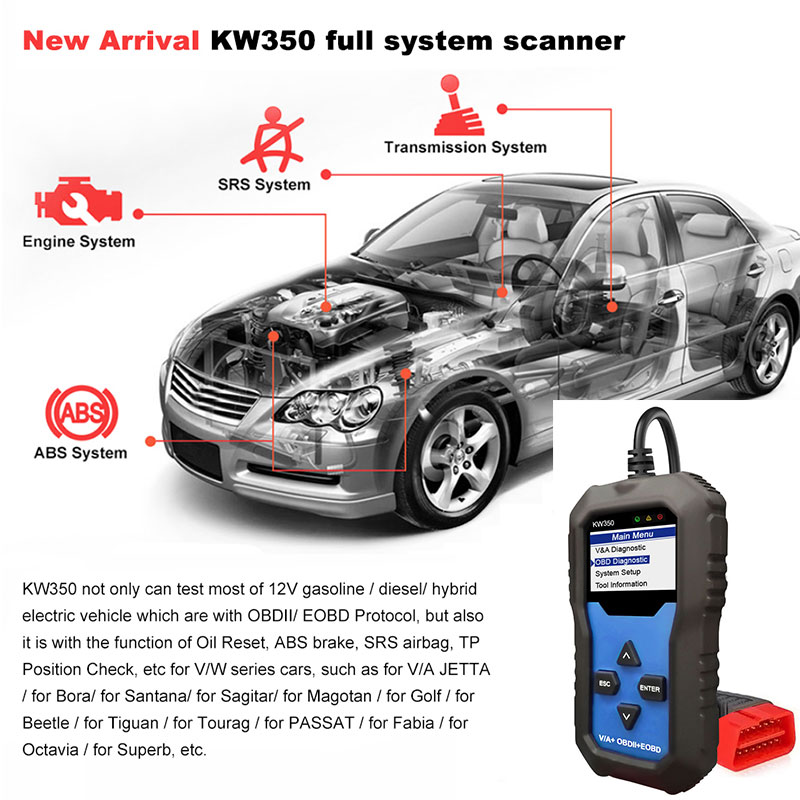 KONNWEI KW350 OBD2 Scanner Aut - Obd2 Scanner Abs Srs Airbag Reset recensie en prijs