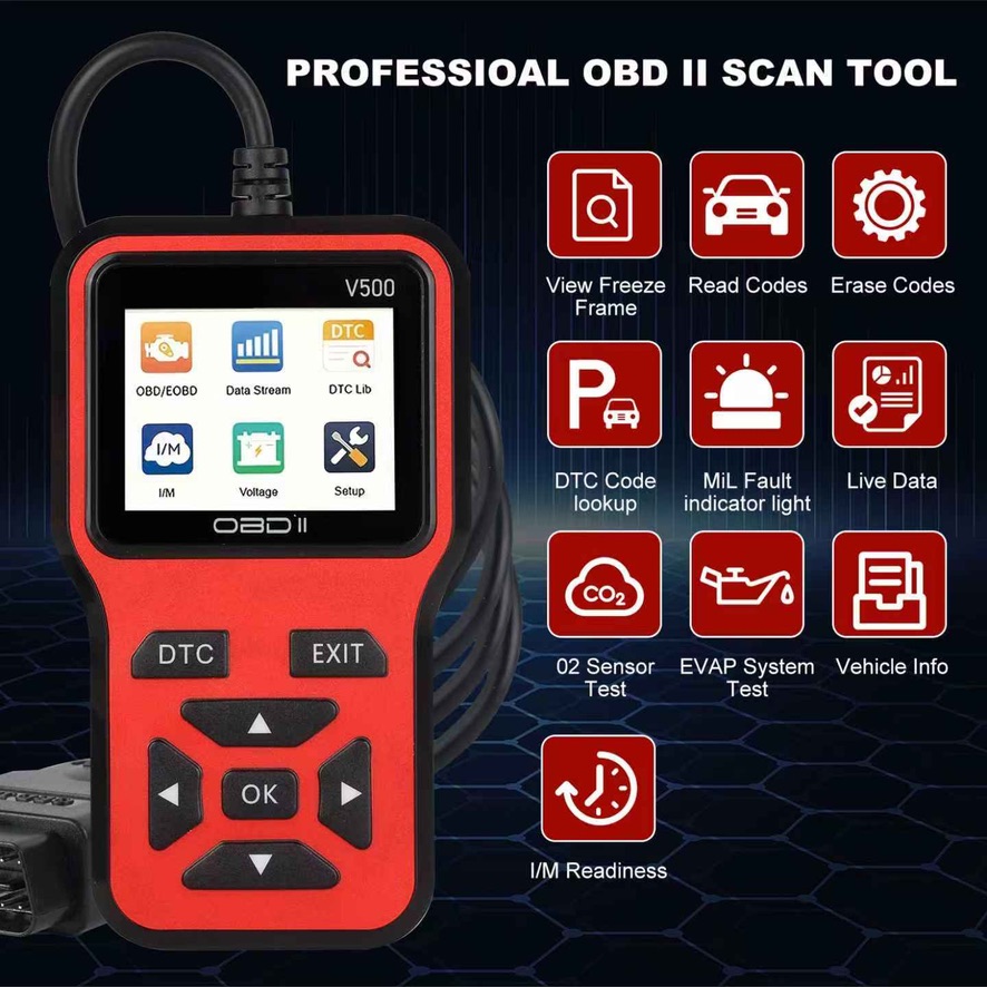 V500 OBD2 Scanner Auto Diagnos - Car Diagnostic Tool Full System recensie en prijs