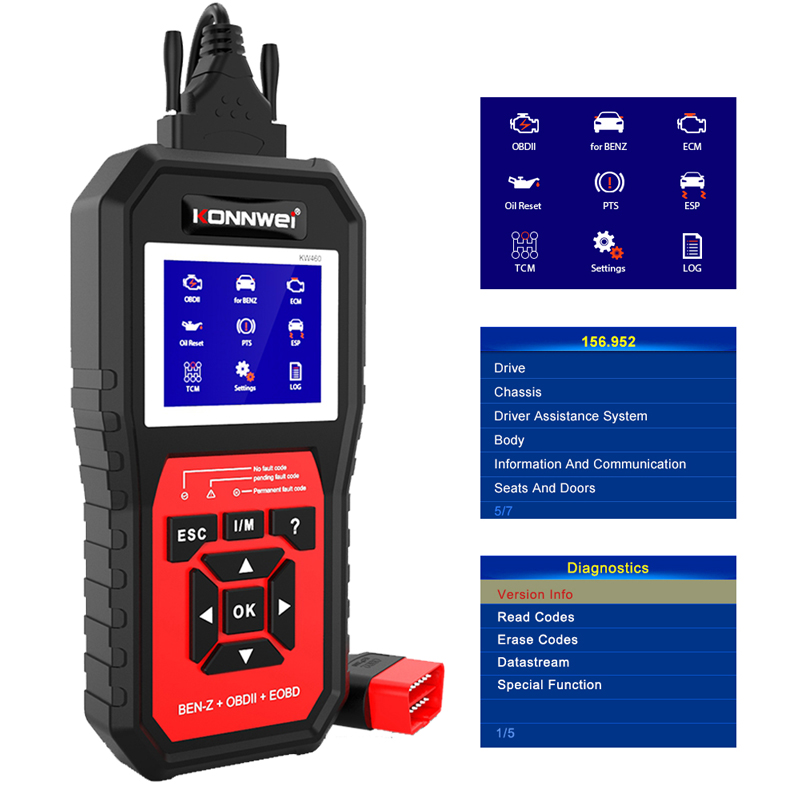 KONNWEI OBD2 Scanner KW460 voo - Obd2 Scanner Abs Srs Airbag Reset recensie en prijs