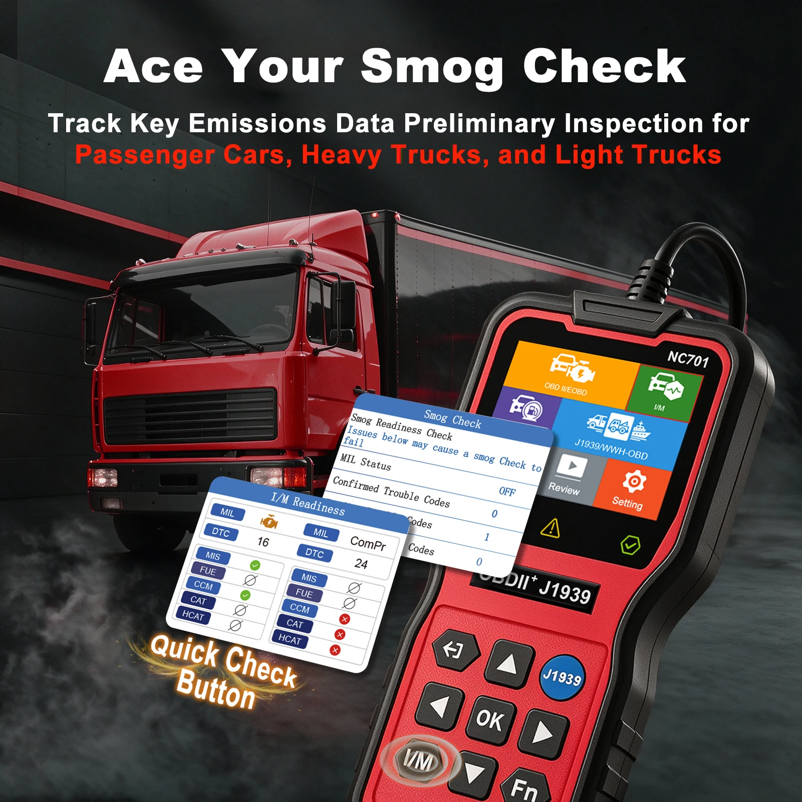 HUMZOR NC701 OBD2-scanner, dia - Obd2 Scanner Heavy Duty Truck recensie en prijs