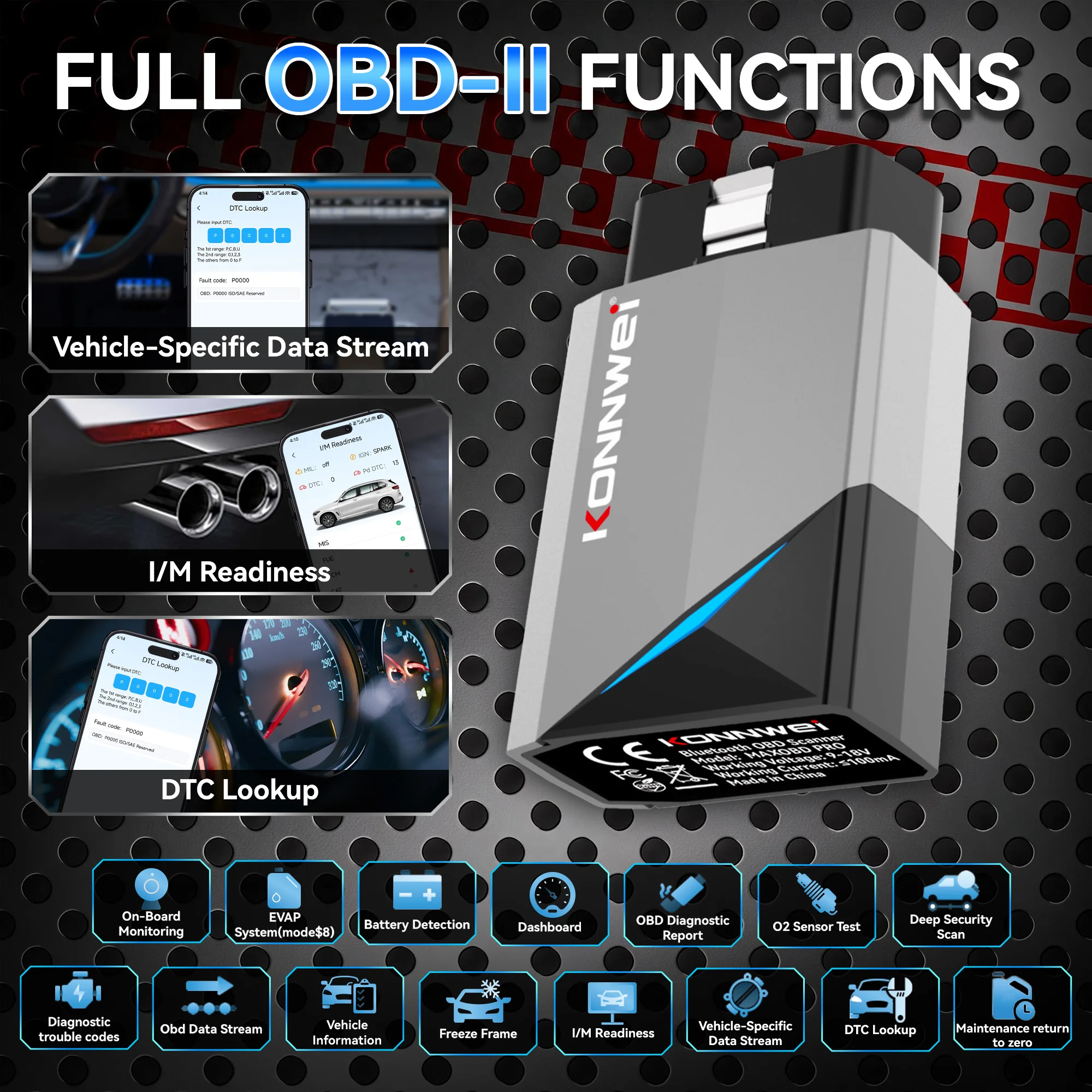 KONNWEI MAXOBD PRO Volledige s - Obd2 Scanner Bluetooth Android recensie en prijs