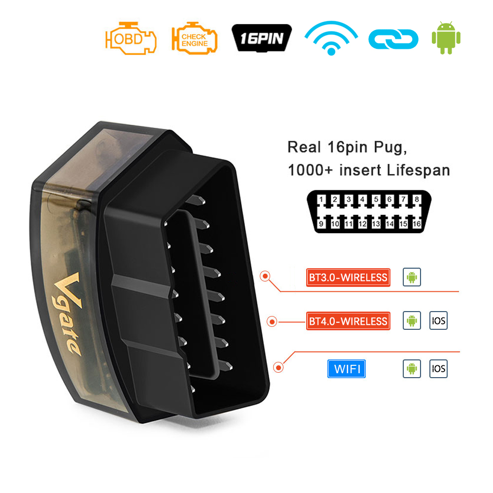 Vgate ELM327 v2.3 ICar Pro OBD - Obd2 Scanner Bluetooth Android recensie en prijs