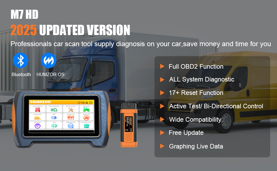 Humzor NexzDAS M7 HD Heavy Dut - Obd2 Scanner Heavy Duty Truck recensie en prijs