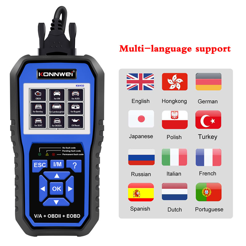 KONNWEI KW450 VAG Auto OBD2 Di - Obd2 Scanner Mileage Correction recensie en prijs