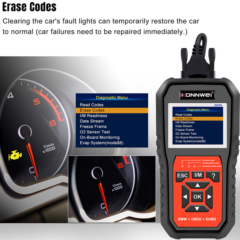 KONNWEI KW480 OBD2-scanner voo - Obd2 Scanner Abs Srs Airbag Reset recensie en prijs