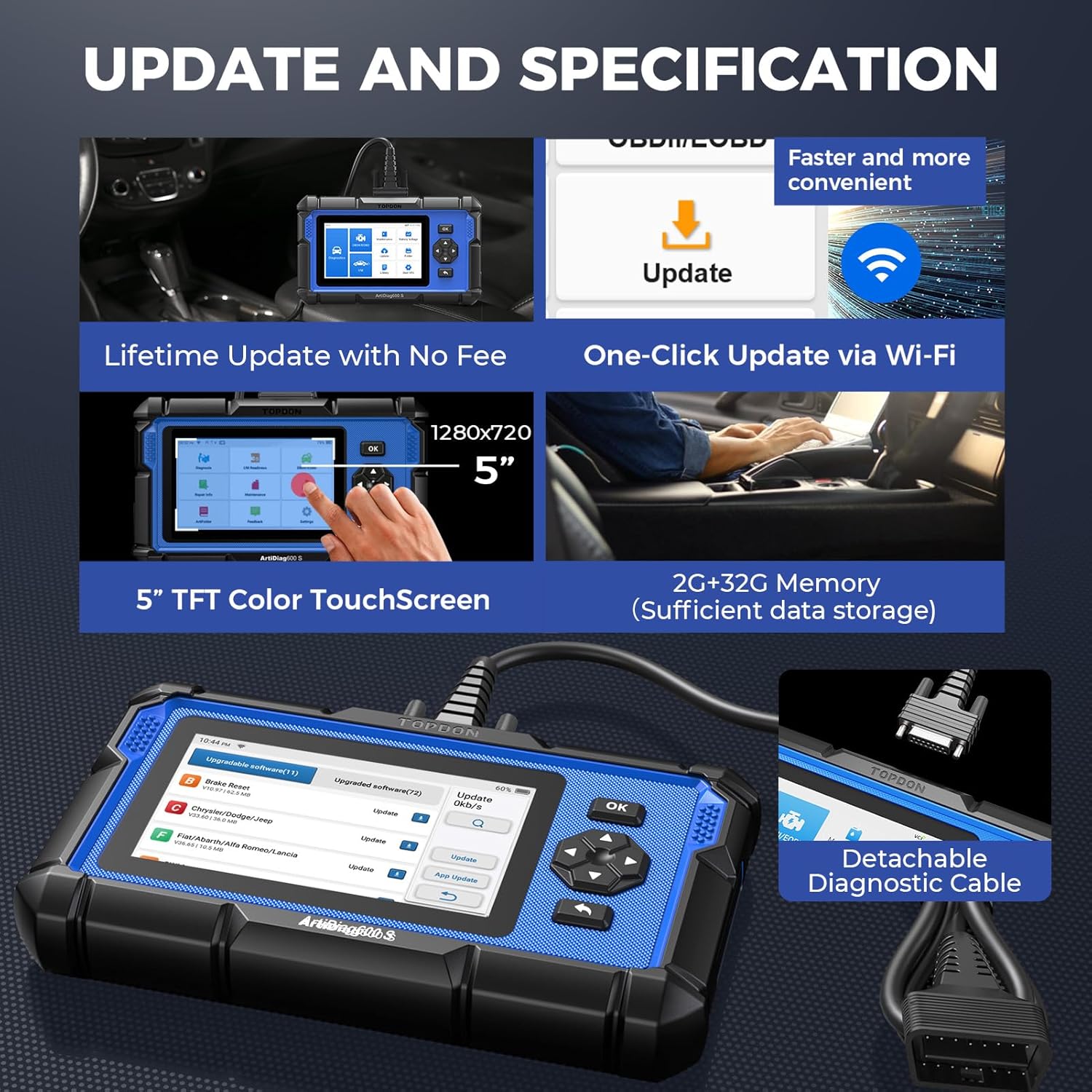 TOPDON ArtiDiag600S OBD2-scann - Obd2 Scanner Mileage Correction recensie en prijs