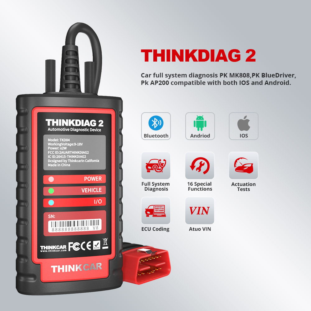 THINKCAR Thinkdiag 2 OBD2 Scan - Thinkcar Thinkdiag 2 recensie en prijs