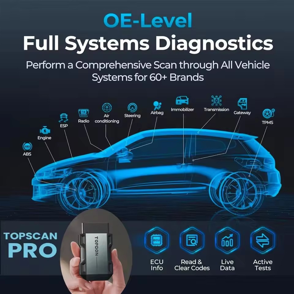 TOPDON Topscan Pro Draadloze O - Obd2 Scanner Bluetooth Android recensie en prijs