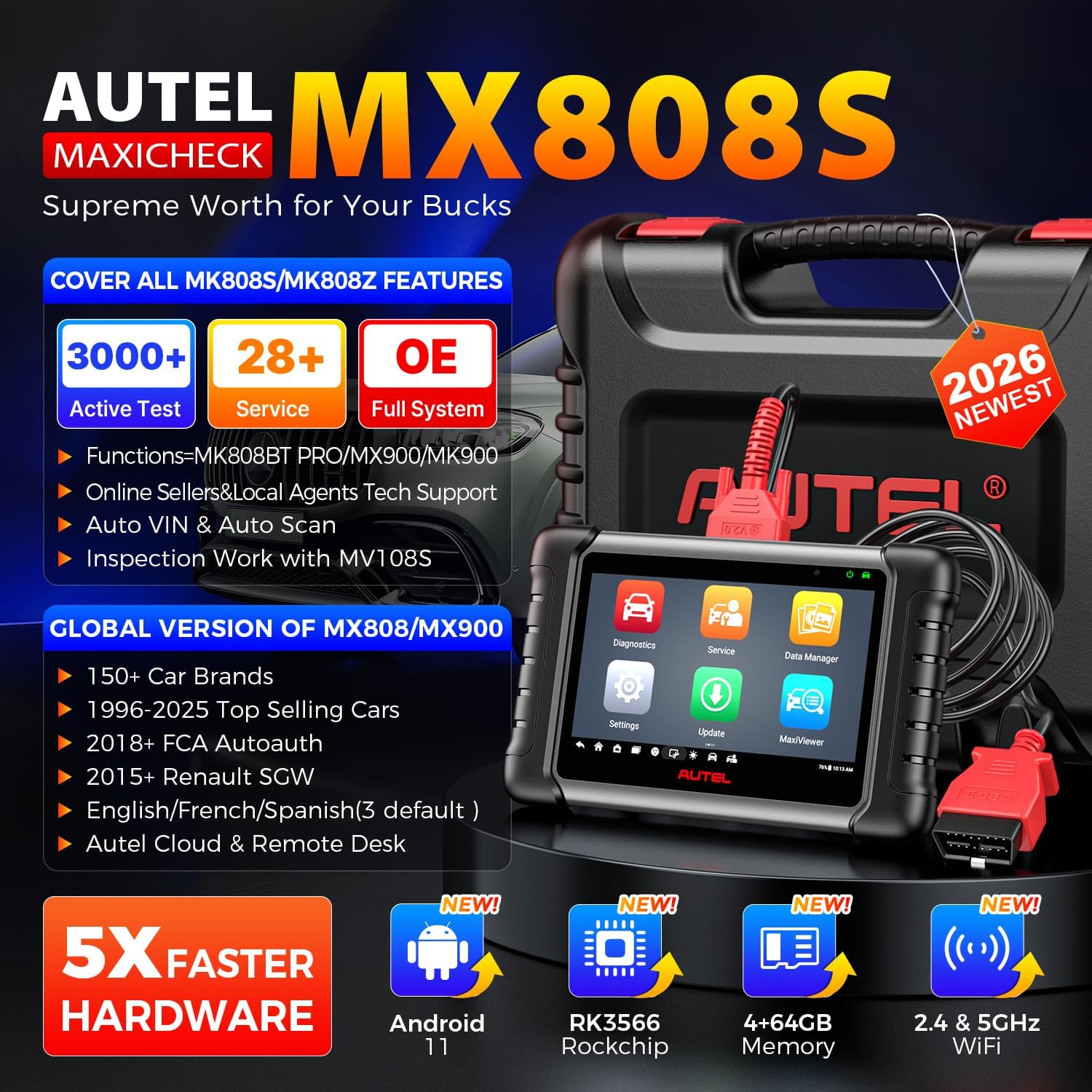 Autel Scanner MaxiCheck MX808S - Autel Maxicom Mk808 recensie en prijs